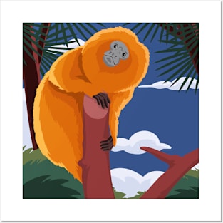 Howler Monkey Wildlife Posters and Art